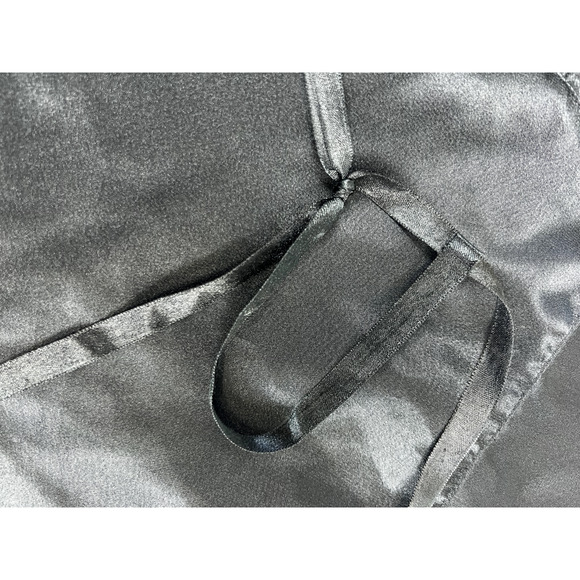 Y2K Black Stain double‎ v tank top Pleated Glam 90s Grunge Goth Whimsifairy - Picture 4 of 10